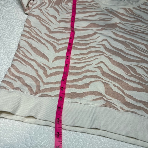 Rails Pink and White Crew Neck Sweater with Zebra Print - Picture 10 of 12